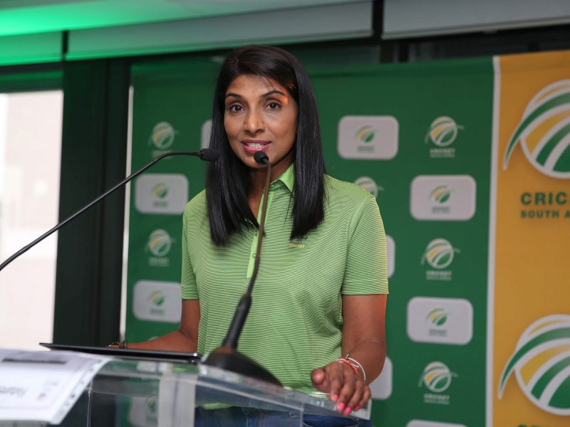 CAPE TOWN, SOUTH AFRICA - DECEMBER 13: Kugandrie Govender  during the Women's Super League launch at Protea Marriot Breakwater on December 13, 2019 in Cape Town, South Africa. (Photo by Bertram Malgas/Gallo Images)